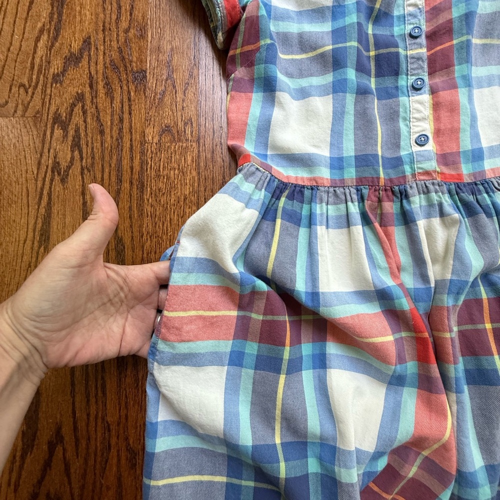 Mini Boden Johnnie B. Plaid Dress 15-16 Years - Picture 4 of 7